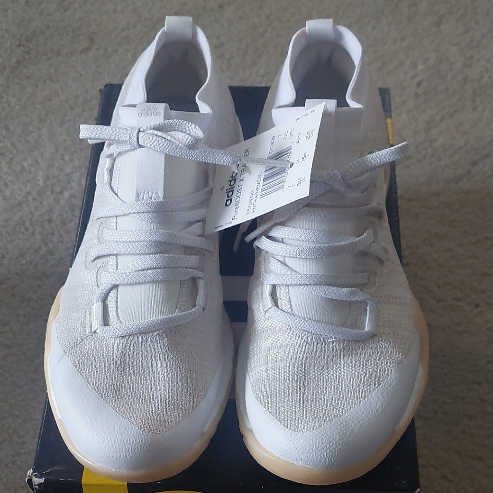 Adidas White Knit Sneakers